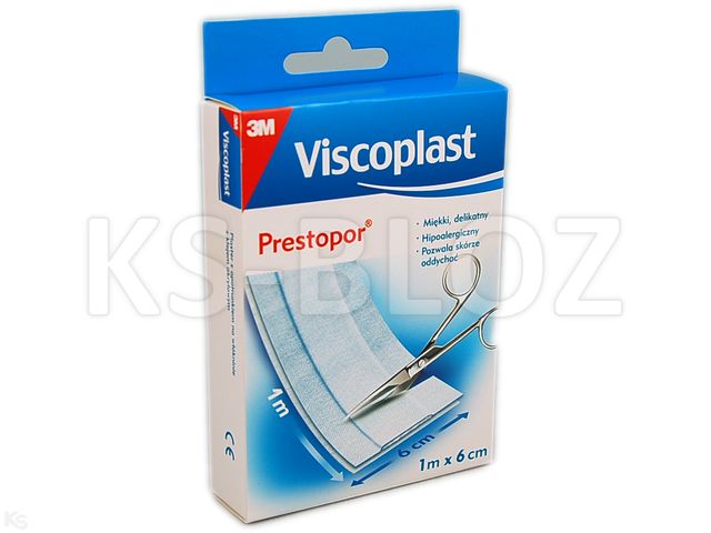 VISCOPLAST Prestopor Supermiękki Plaster do cięcia 1 m x 8 cm ulotka