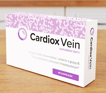 Opakowanie suplementu diety Cardiox Vein.