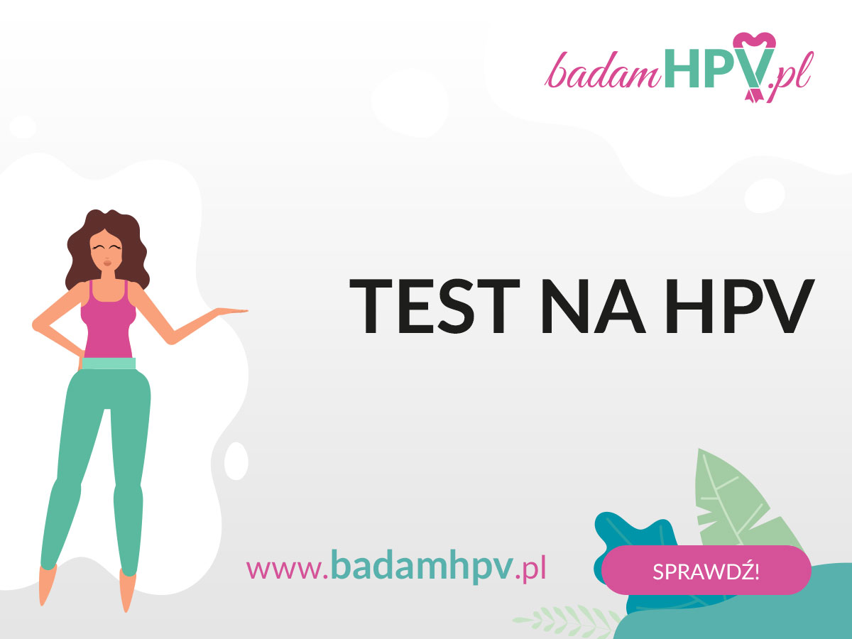Grafika przedstawiająca informacje o stronach WWW na temat testów na HPV. 