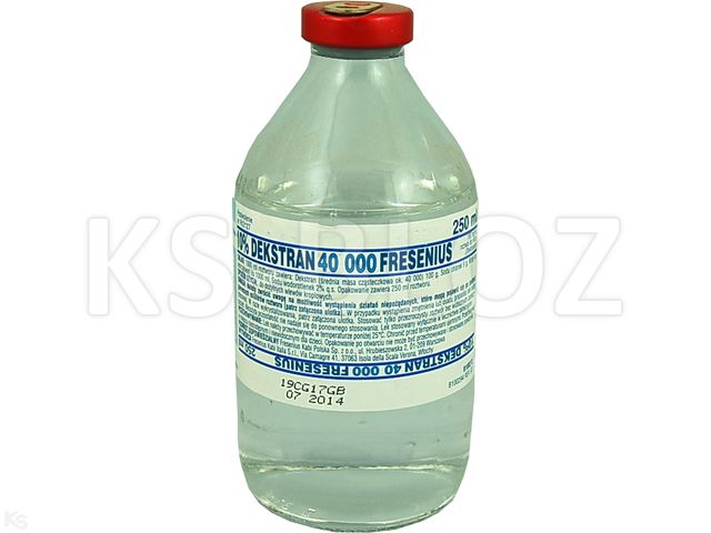 10% Dekstran 40 000 Fresenius interakcje ulotka roztwór do infuzji 100 mg/ml 250 ml (but.)
