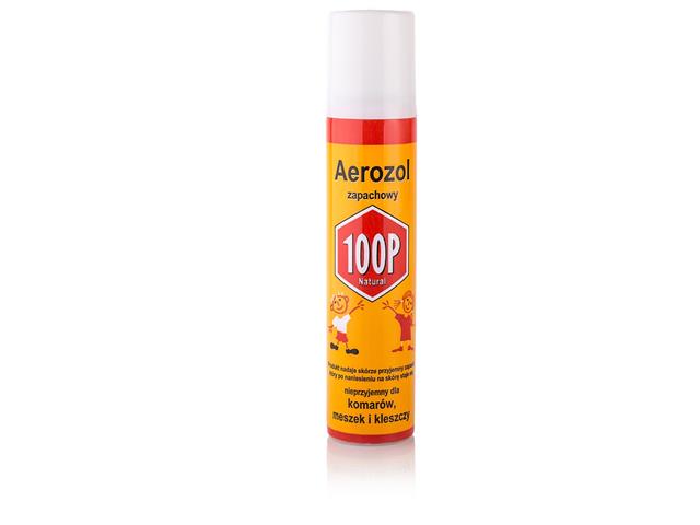 100P Aerozol ochronny przeciw komarom kleszczom meszkom interakcje ulotka   75 ml