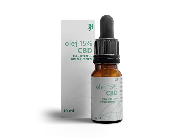 3H Olej 15% CBD interakcje ulotka olejek  10 ml (butelka z kroplomierzem)