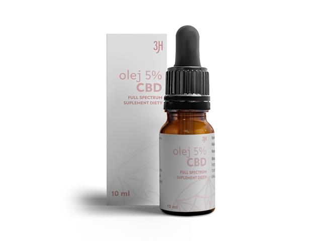 3H Olej 5% CBD interakcje ulotka olejek  10 ml (butelka z kroplomierzem)