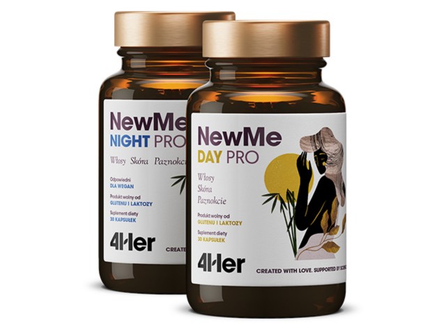 4Her NewMe Pro NewMe Day + NewMe Night interakcje ulotka kapsułki - 60 kaps. (30 kaps. + 30 kaps.)