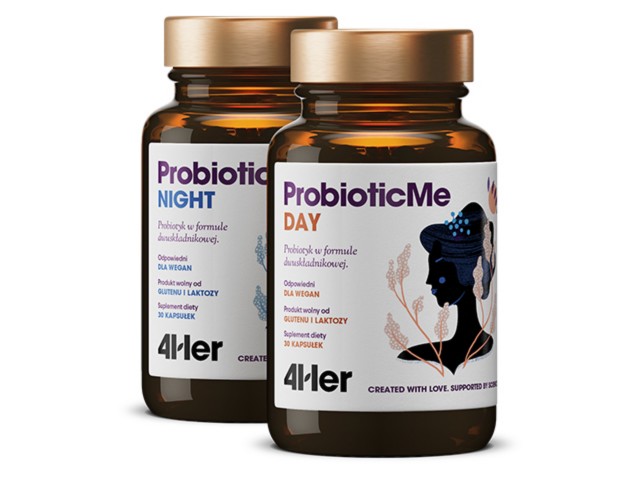4Her ProbioticMe na dzień, noc interakcje ulotka kapsułki  60 kaps. | (30 kaps. + 30 kaps.)