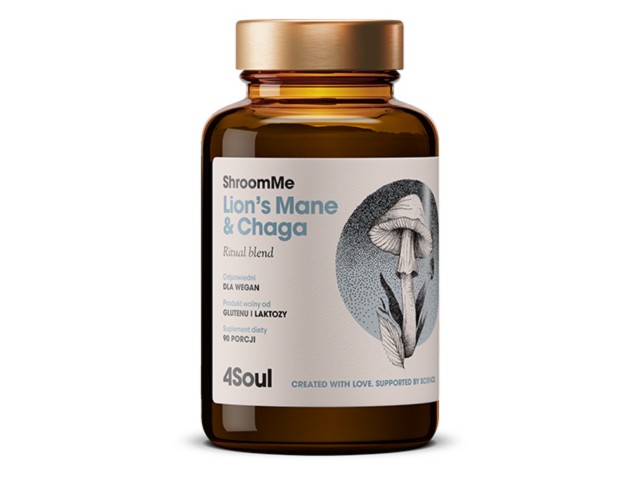 4Soul ShroomMe Lion's Mane & Chaga interakcje ulotka proszek do rozpuszczenia - 90 daw. (45,54 g)
