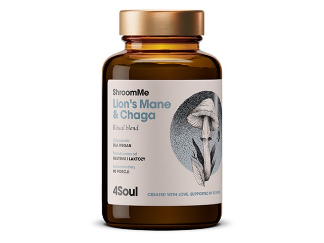 4Soul ShroomMe Lion's Mane & Chaga interakcje ulotka proszek do rozpuszczenia  90 daw. | 45.54 g