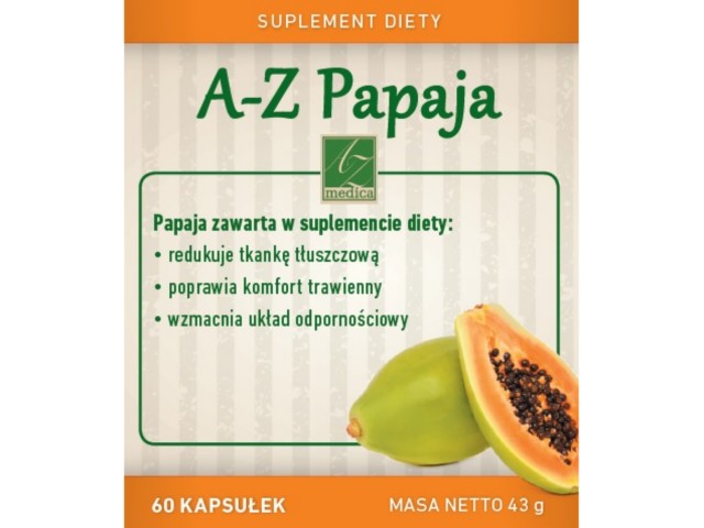 A-Z Papaja interakcje ulotka kapsułki - 60 kaps.