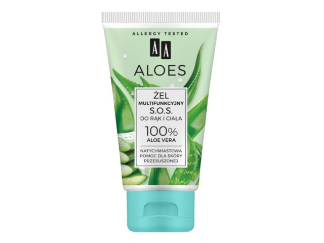 AA Aloes Żel do rąk i ciała multifunkcyjny 100% aloe vera SOS interakcje ulotka   150 ml