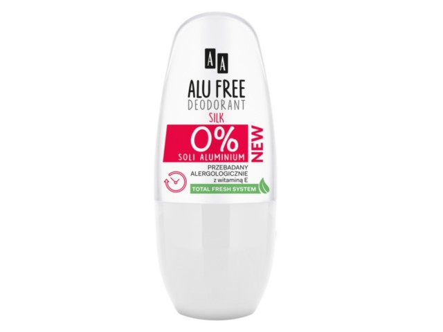 AA Alu Free Dezodorant silk (0% soli aluminium) interakcje ulotka roll-on - 50 ml