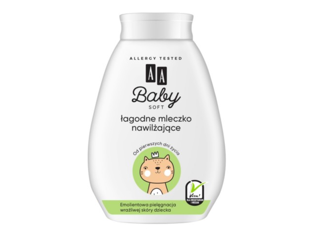 AA Baby Soft Mleczko do ciała nawilżające łagodne interakcje ulotka mleczko  250 ml