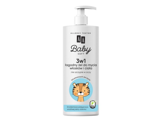 AA Baby Soft Żel do mycia włosków i ciała łagodny 3w1 interakcje ulotka żel - 500 ml