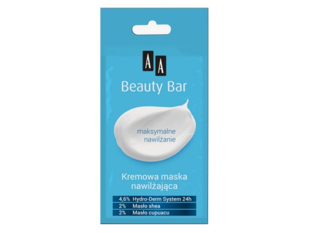 AA Beauty Bar Maska nawilżająca, kremowa interakcje ulotka maseczka  8 ml