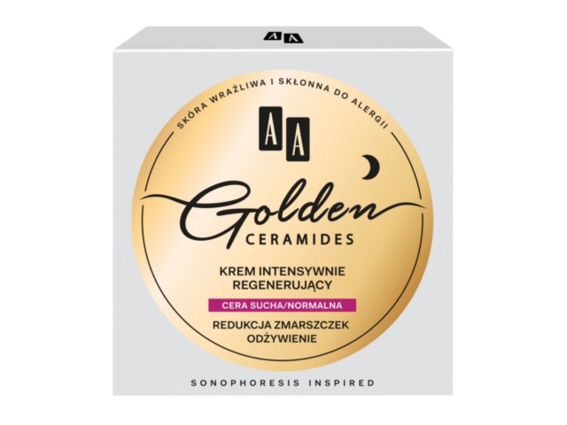 AA Golden Ceramides Krem intensywnie regenerujący na noc cera sucha, normalna interakcje ulotka   50 ml