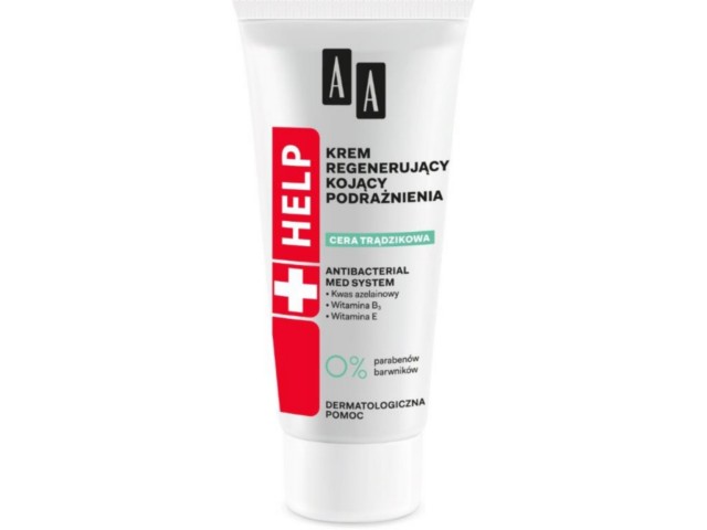 AA Help Cera Trądzikowa Krem regenerujący kojący podrażnienia na noc interakcje ulotka krem - 40 ml (tub. karton)