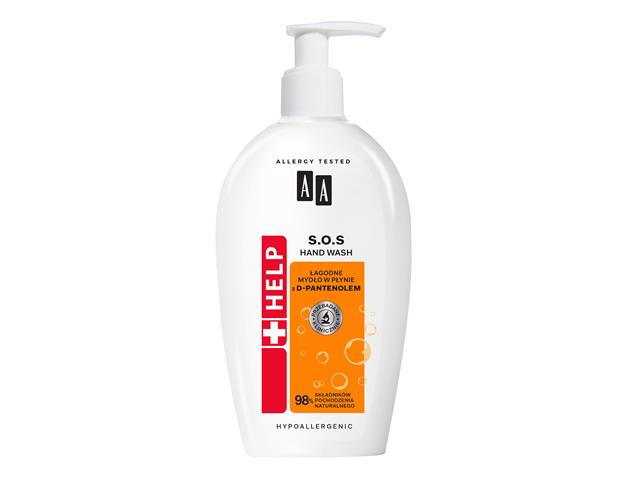 AA HELP RATUNEK DLA SKÓRY D-PANTENOL S.O.S Łagodne Mydło w płynie hipoalergiczne interakcje ulotka mydło płynne - 300 ml