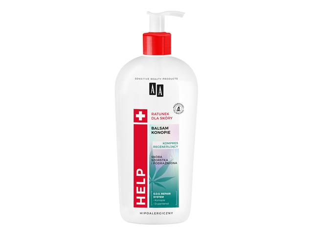 AA HELP RATUNEK DLA SKÓRY KONOPIE Balsam hipoalergiczny skóra szorstka i podrażniona interakcje ulotka balsam - 400 ml