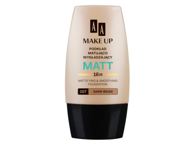AA Make Up Podkład matująco-wygładzający dark beige 107 interakcje ulotka   30 ml