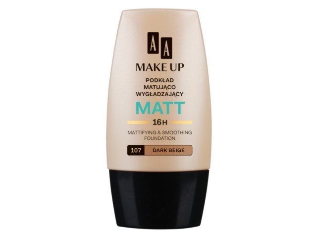 AA Make Up Podkład matująco-wygładzający dark beige 107 interakcje ulotka podkład do twarzy - 30 ml