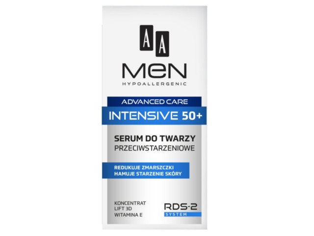 AA Men Advanced Care Intensive Serum przeciwstarzeniowe do twarzy 50+ interakcje ulotka serum  50 ml