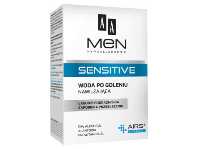 AA Men Sensitive Woda po goleniu nawilżająca interakcje ulotka   100 ml