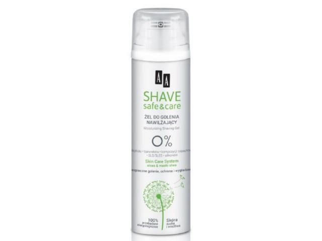 AA SHAVE SAFE&CARE Żel do golenia interakcje ulotka żel - 200 ml
