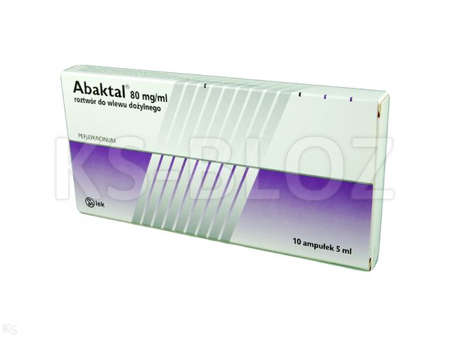 Abaktal interakcje ulotka roztwór do infuzji 80 mg/ml 10 amp. po 5 ml