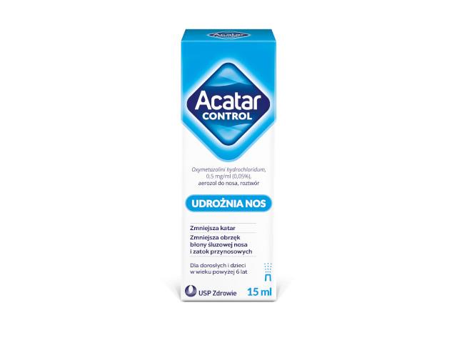 Acatar Control (Acatar) interakcje ulotka aerozol do nosa 500 mcg/ml 15 ml