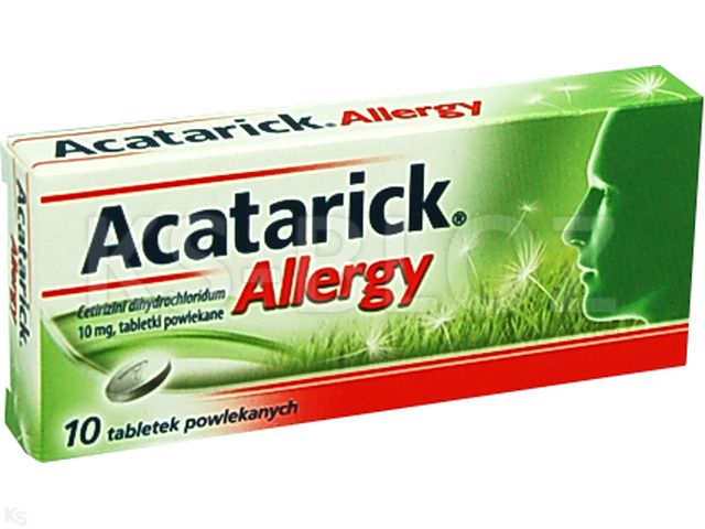 Acatarick Allergy interakcje ulotka tabletki powlekane 10 mg 10 tabl.
