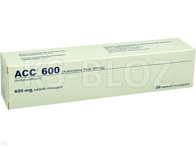 ACC 600 interakcje ulotka tabletki musujące 600 mg 20 tabl.