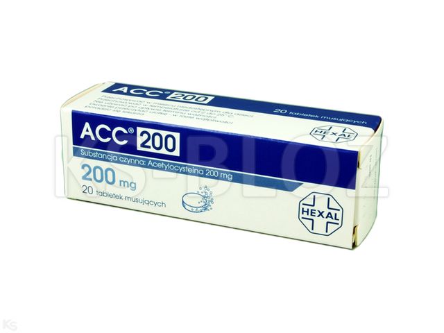 Acc interakcje ulotka tabletki musujące 200 mg 20 tabl.