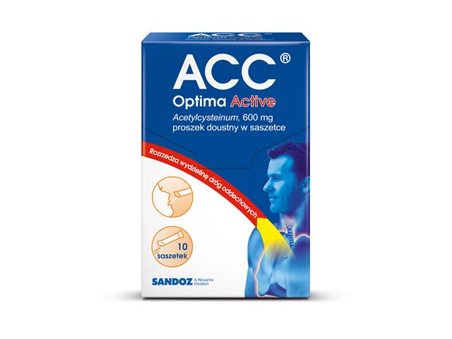 Acc Optima Active interakcje ulotka proszek doustny 600 mg 8 sasz.