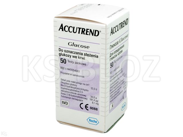 Accutrend Glucose interakcje ulotka test paskowy  50 pask.