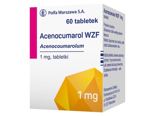 Acenocumarol WZF interakcje ulotka tabletki 1 mg 