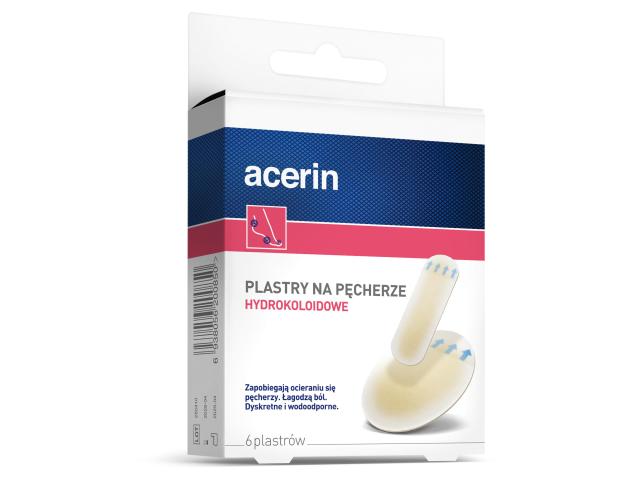 Acerin Plastry na pęcherze hydrokoloidowe interakcje ulotka plaster - 6 szt.