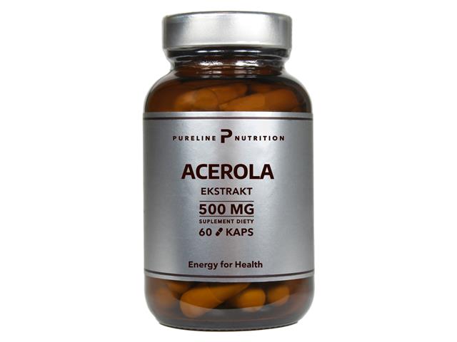 Acerola Ekstrakt 500 mg Pureline Nutrition interakcje ulotka kapsułki  60 kaps.