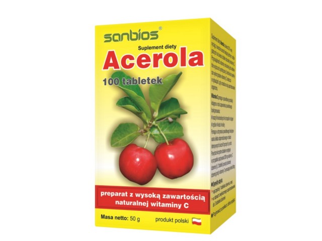 Acerola interakcje ulotka tabletki  100 tabl.