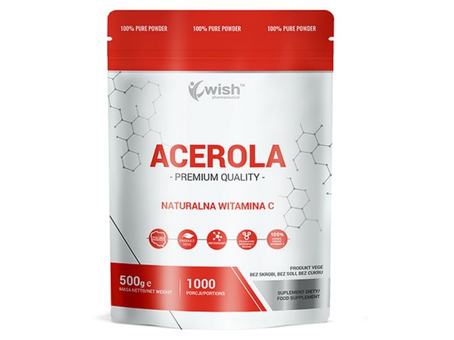 ACEROLA NATURALNA WITAMINA C interakcje ulotka proszek  500 g