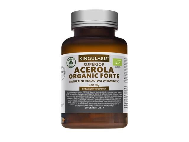 Acerola Organic Forte Singularis Superior interakcje ulotka kapsułki z roślinnej celulozy  60 kaps.