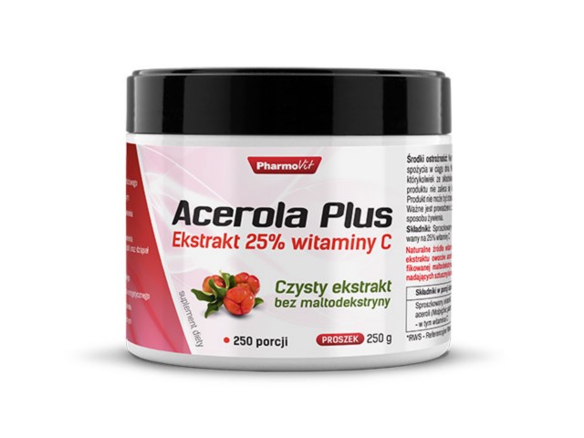 Acerola Plus Ekstrakt 25% witaminy C interakcje ulotka proszek  250 g