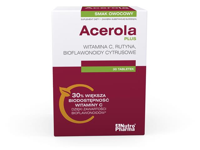 Acerola Plus interakcje ulotka tabletki do ssania  30 tabl.