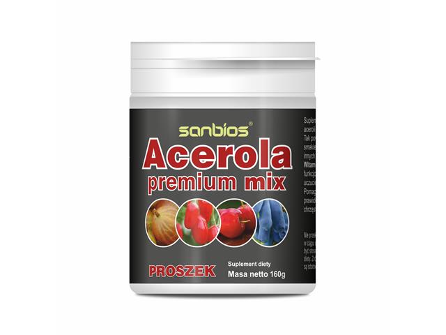 Acerola Premium mix proszek interakcje ulotka proszek  160 g