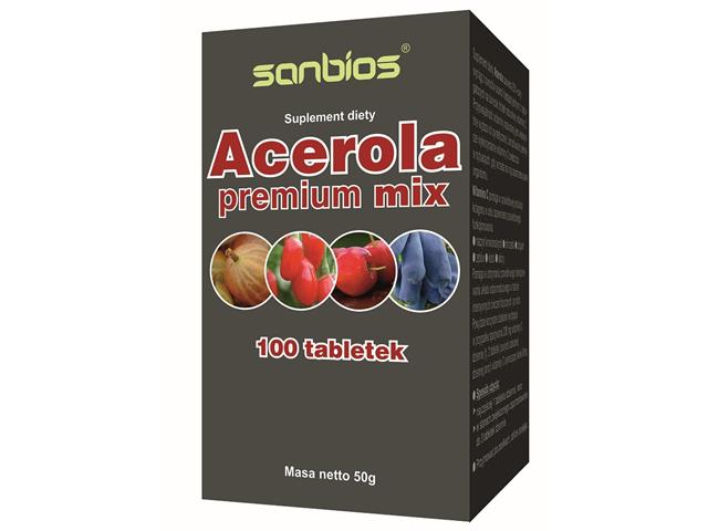 Acerola Premium mix tabletki interakcje ulotka tabletki  100 tabl.