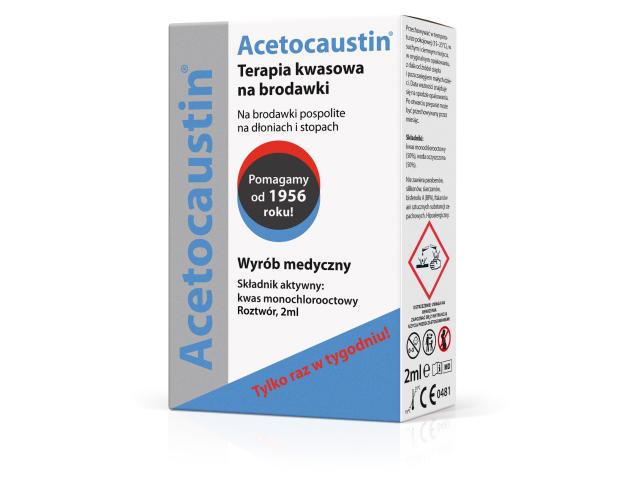 Acetocaustin Terapia na brodawki kwasowa interakcje ulotka płyn - 2 ml (but.)