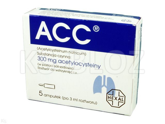 Acetylcysteine Sandoz interakcje ulotka roztwór do infuzji 100 mg/ml 5 amp. po 3 ml