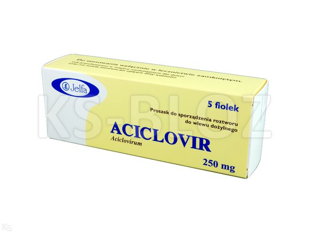 Aciclovir Jelfa interakcje ulotka proszek do sporządzania roztworu do infuzji 250 mg 5 fiol.