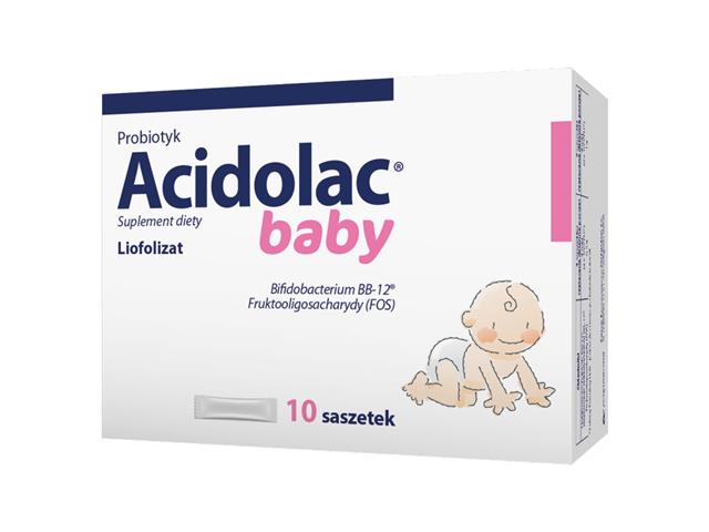 Acidolac Baby interakcje ulotka liofilizat  10 sasz. po 1,5 g