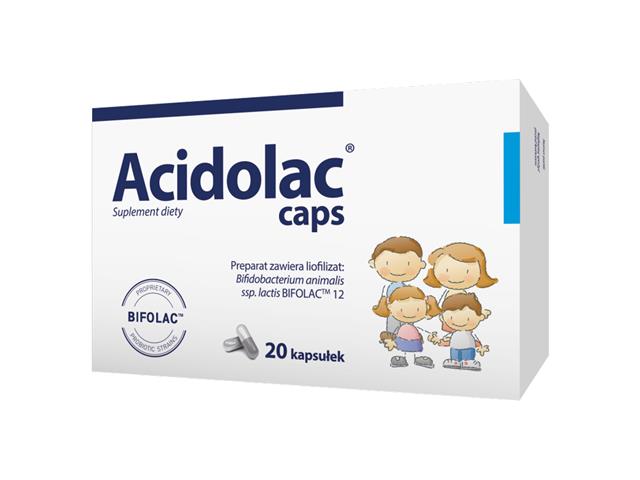 Acidolac Caps interakcje ulotka kapsułki  20 kaps.