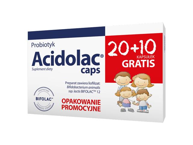 Acidolac Caps interakcje ulotka kapsułki - 30 kaps.