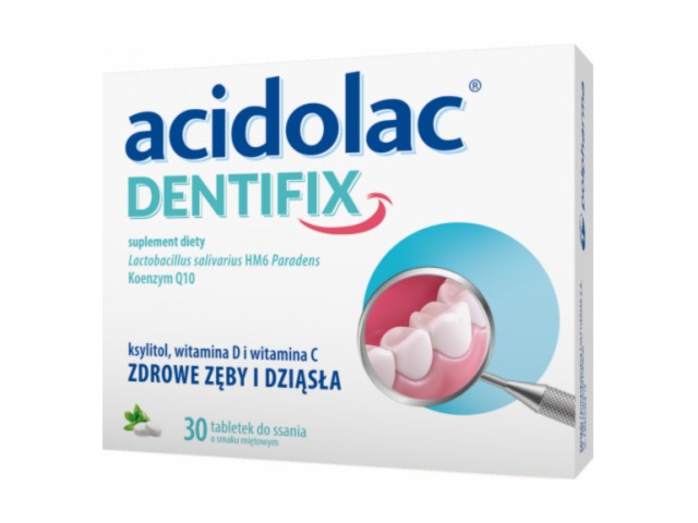 Acidolac Dentifix interakcje ulotka tabletki do ssania  30 tabl.